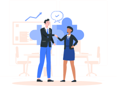 Two people agreeing on a plan for transfer pricing specialist services. They will enter into a retainer agreement for greater certainty.